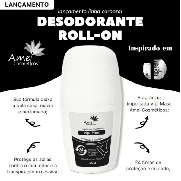 Desodorante Roll-on Vipi Masc - Imagem 2