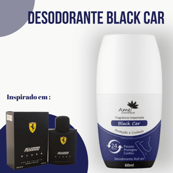 Desodorante Roll-on Black Car Amei Cosméticos