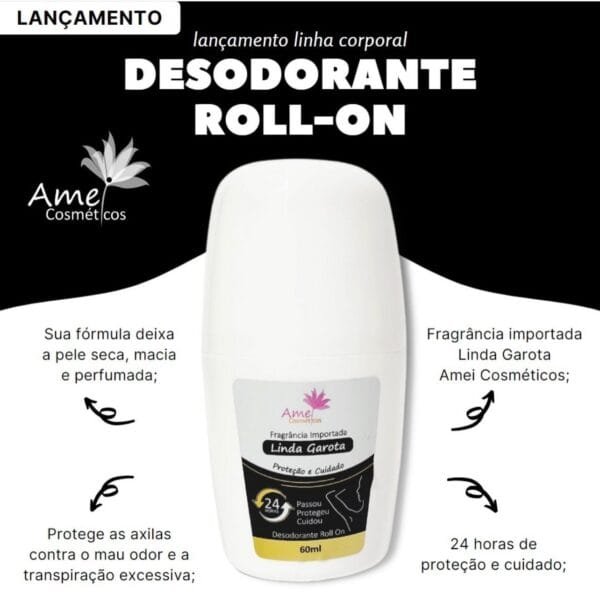 Desodorante Roll-on Linda Garota - Imagem 3